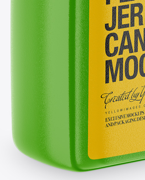 Textured Plastic Jerry Can Mockup - Half Side View