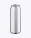 Aluminium Can With Metallic Finish Mockup - Front View (High-Angle Shot)