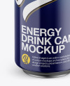 Glossy Aluminium Can Mockup - Front View (High-Angle Shot)