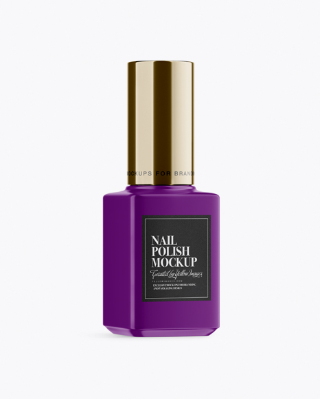 Matte Nail Polish Bottle Moсkup - Half Side View