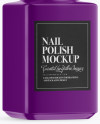 Matte Nail Polish Bottle Moсkup - Half Side View