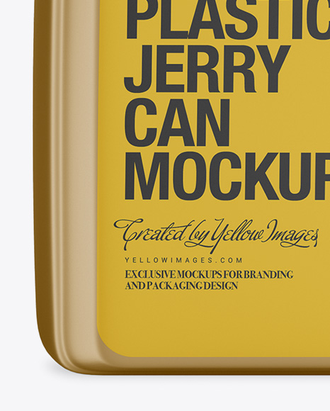 Metallic Plastic Jerry Can Mockup - Front View