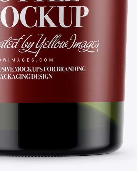 Green Whisky Bottle Mockup