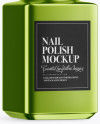 Metallic Nail Polish Bottle Moсkup - Half Side View