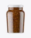 Clear Glass Jar with Fig Jam Mockup Clear Glass Jar with Fig Jam Mockup