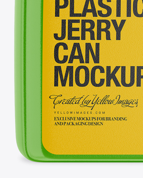 Textured Plastic Jerry Can Mockup - Front View