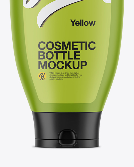 Matte Plastic Cosmetic Bottle Mockup