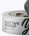 Two Metallic Duct Tape Rolls Mockup