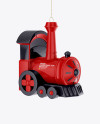 Glossy Train Christmas Toy Mockup