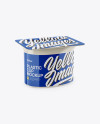 Glossy Yogurt Cup Mockup - Half Side View