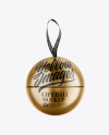 Metallic Gift Ball Mockup