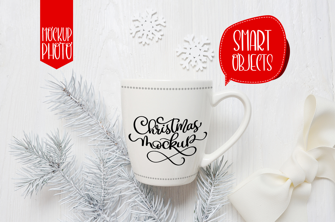 Christmas mug and letter mock ups