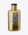 Metallic Plastic Bottle - Half Side View (High-Angle Shot)