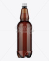 Amber Plastic Beer Bottle Mockup