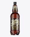 Amber Plastic Beer Bottle Mockup