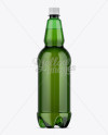 Green Plastic Beer Bottle Mockup