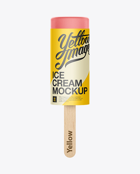 Popsicle w/ Wooden Stick Mockup