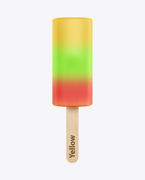 Popsicle w/ Wooden Stick Mockup