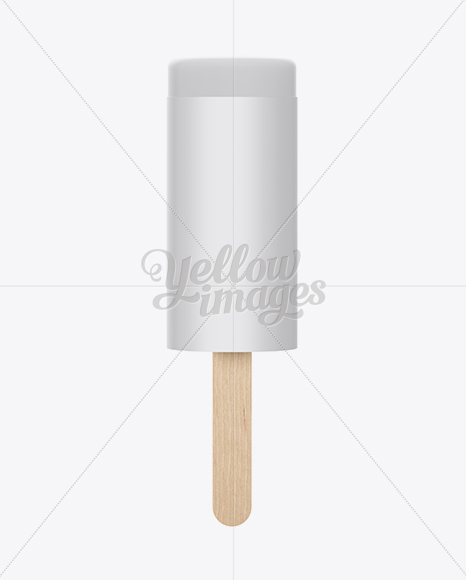 Ice Cream in Glaze w/ Wooden Stick Mockup