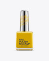 Glossy Nail Polish Square Bottle w/ Chrome Cap Mockup