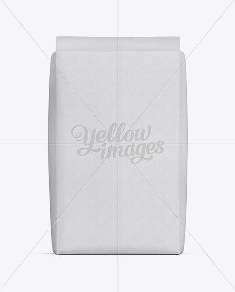 Paper Flour Bag Mockup - Front View