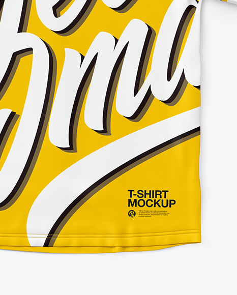 T-Shirt With Label Mockup - Top View