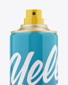 Opened Glossy Spray Bottle With Transparent Cap Mockup