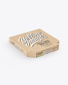 Pizza Kraft Box Mockup - Half Side View (High Angle)