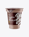 Matte Yogurt Cup Mockup - Half Side View