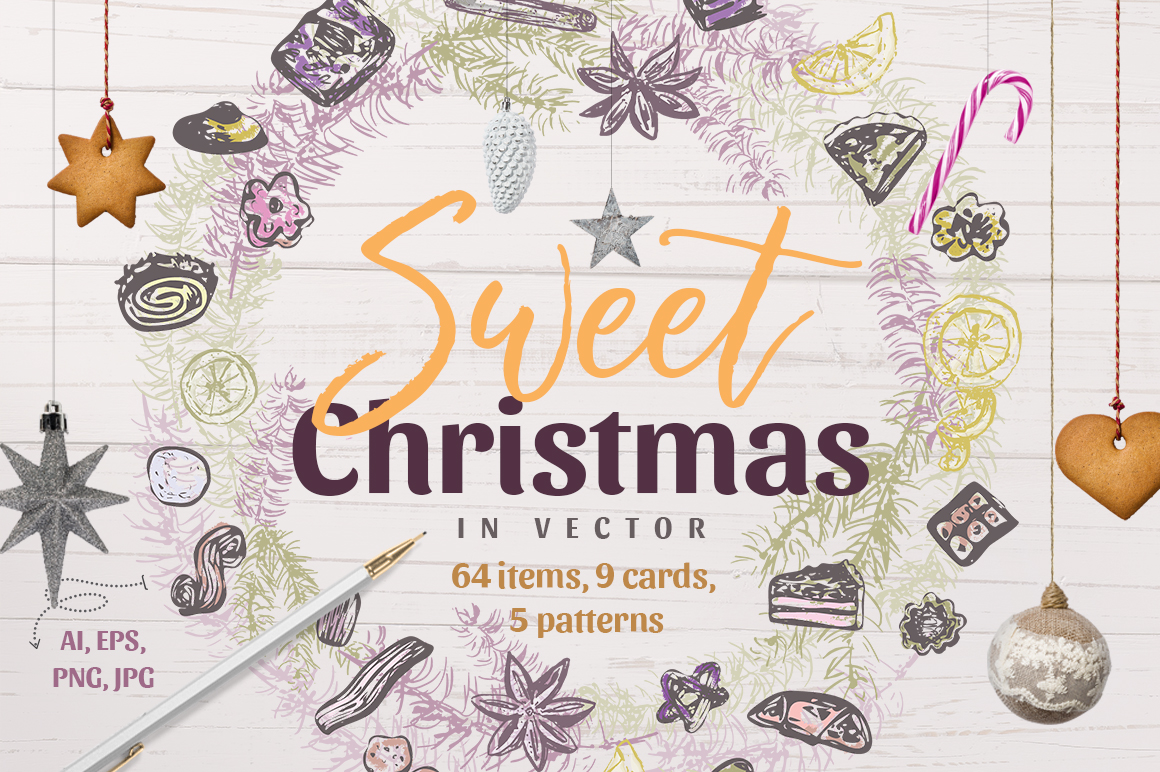 Sweet Christmas - vector collection Sweet Christmas - vector collection