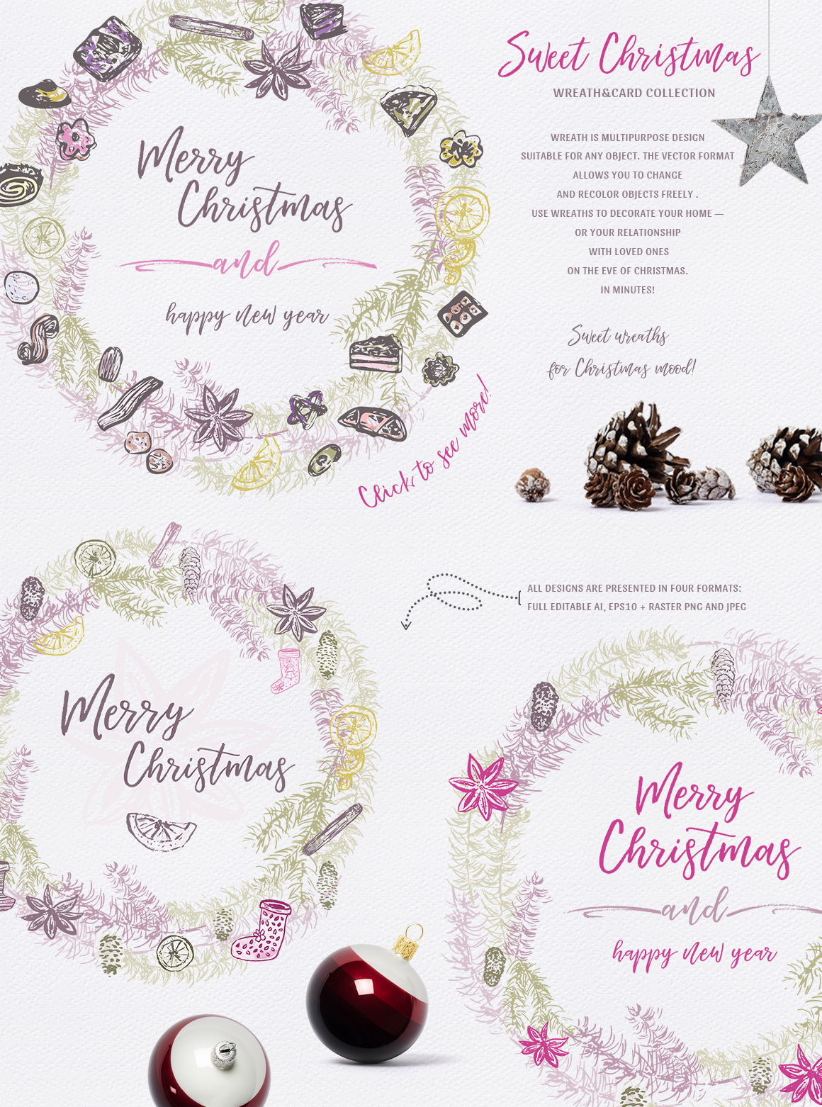 Sweet Christmas - vector collection Sweet Christmas - vector collection