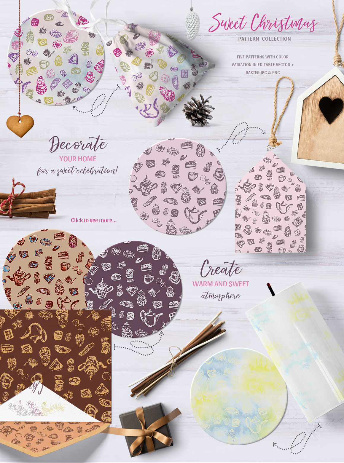 Sweet Christmas - vector collection Sweet Christmas - vector collection