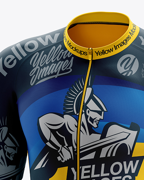 Men’s Cycling Speed Jersey mockup (Half Side View) - Free Download