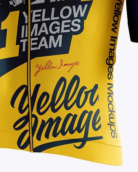 Men’s Cycling Speed Jersey mockup (Half Side View) - Free Download