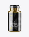 Metallic Pills Bottle Mockup