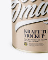 Kraft Tube Mockup - Front View (High-Angle Shot)