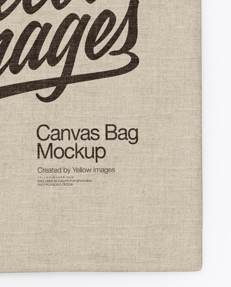 Two Canvas Bags Mockup - Top View