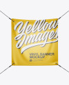 Glossy Vinyl Banner Mockup - Front View