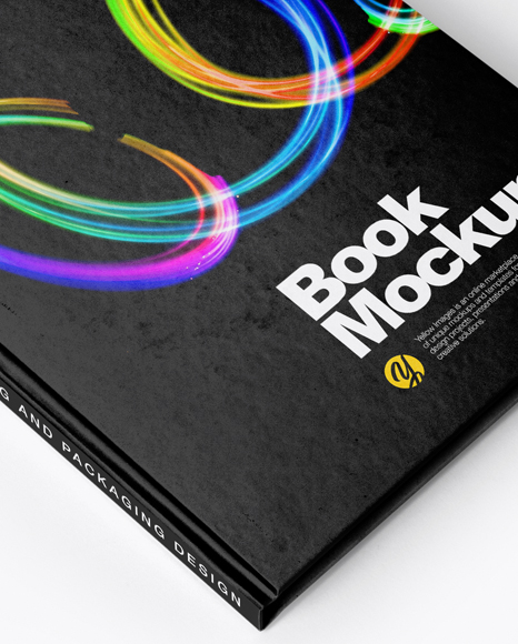 Hardcover Book Mockup - Half Side View