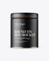 Matte Round Tin Box Mockup