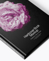 Hardcover Book Mockup - Half Side View