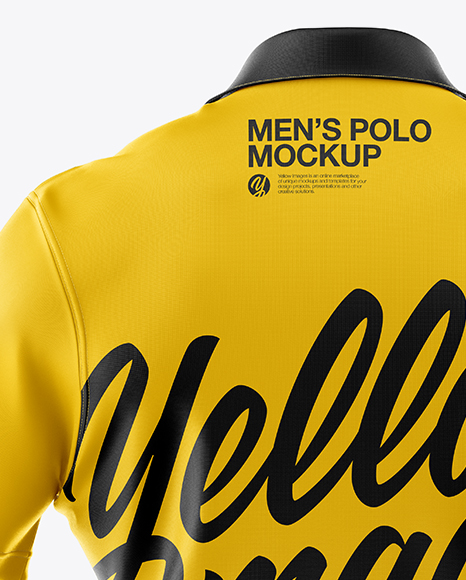 Men&#039;s Polo HQ Mockup - Back View