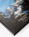 Square Hardcover Book Mockup - Half Side View