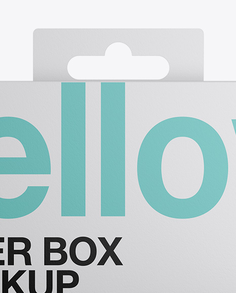 Paper Box Mockup - Front View