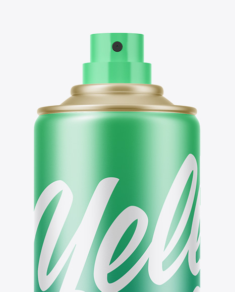 Opened Metallic Spray Bottle With Transparent Cap Mockup