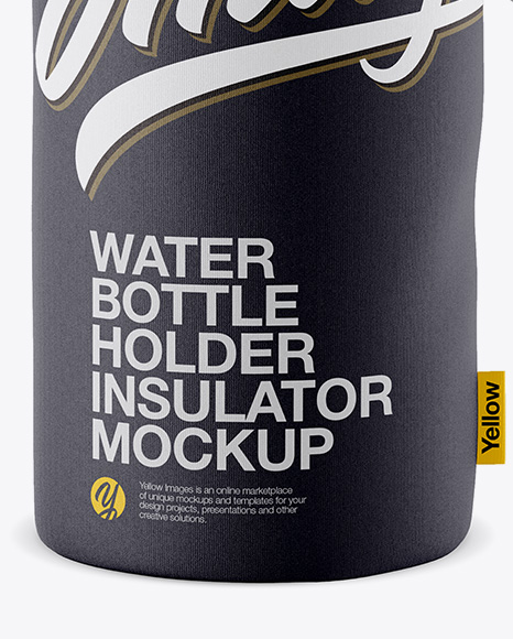 Glossy Water Bottle Holder Insulator Mockup - Free Download Images High