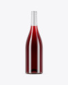 750ml Clear Glass Pink Wine Bottle Mockup