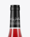 750ml Clear Glass Pink Wine Bottle Mockup