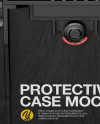 Protective Case Mockup - Front View (High Angle Shot)
