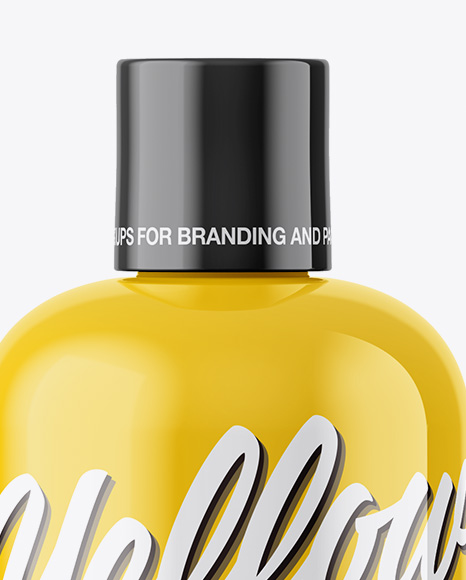 Glossy Plastic Bottle Mockup